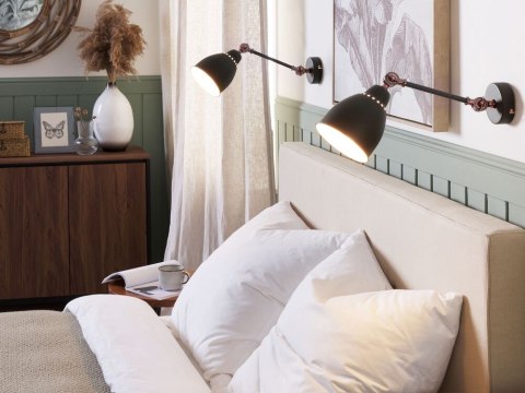 Zestaw 2 lamp ściennych metalowych grafitowy MISSISSIPPI