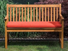 Ławka ogrodowa z certyfikowanego drewna 120 cm z poduszką czerwoną VIVARA Lumarko!