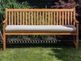 Ławka ogrodowa z certyfikowanego drewna 160 cm z poduszką beżowoszarą VIVARA Lumarko!