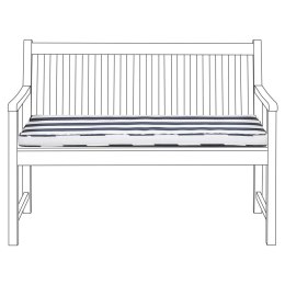 Poduszka na ławkę ogrodową 112 x 54 cm niebiesko-biała VIVARA Lumarko!
