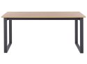 Stół do jadalni 160 x 80 cm ciemne drewno z czarnym BERLIN Lumarko!