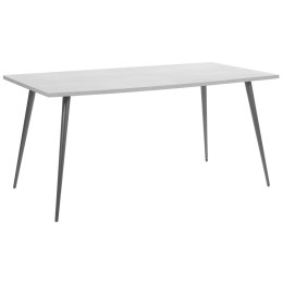 Stół do jadalni 160 x 80 cm imitacja betonu z czarnym SANTIAGO Lumarko!