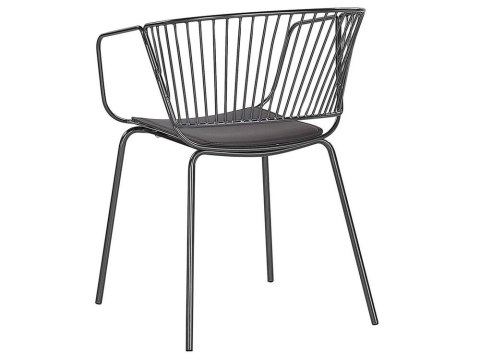 Zestaw 2 krzeseł do jadalni czarny RIGBY