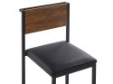 Zestaw do jadalni stół i 4 krzesła ciemne drewno z czarnym BURTON Lumarko!
