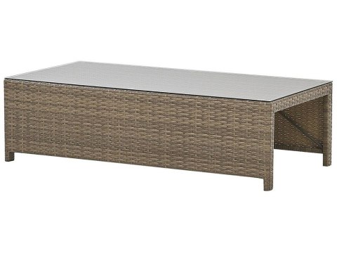 Zestaw ogrodowy z technorattanu 3-osobowy biały BELLUNO