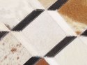 Dywan patchwork skórzany 140 x 200 cm brązowy SERINOVA Lumarko!