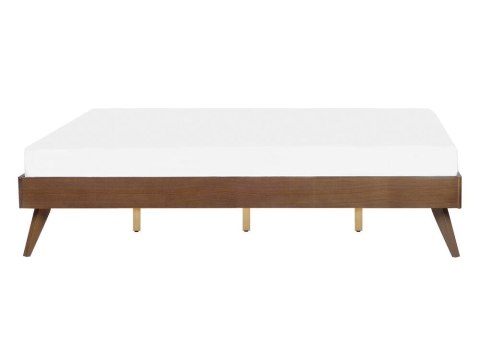 Łóżko 140 x 200 cm ciemne drewno BERRIC