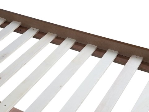 Łóżko 140 x 200 cm ciemne drewno BERRIC