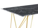 Stół do jadalni 140 x 80 cm efekt marmuru czarno-złoty KENTON Lumarko!