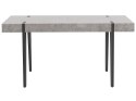 Stół do jadalni 150 x 90 cm imitacja betonu z czarnym ADENA Lumarko!