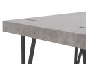 Stół do jadalni 150 x 90 cm imitacja betonu z czarnym ADENA Lumarko!