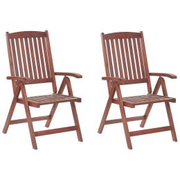 Zestaw 2 krzeseł ogrodowych drewno akacjowe TOSCANA Lumarko!