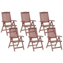 Zestaw 6 krzeseł ogrodowych drewno akacjowe TOSCANA Lumarko!