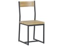 Zestaw do jadalni stół 2 krzesła i ławka jasne drewno z czarnym FLIXTON Lumarko!