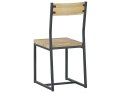 Zestaw do jadalni stół 2 krzesła i ławka jasne drewno z czarnym FLIXTON Lumarko!