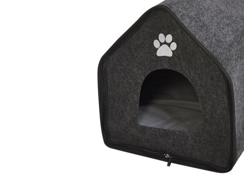 Legowisko domek dla psa 40 x 40 cm szare JANGI