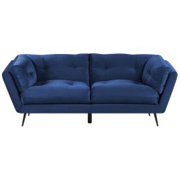 Sofa 3-osobowa welurowa niebieska LENVIK Lumarko!