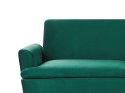 Sofa rozkładana welurowa zielona VETTRE Lumarko!