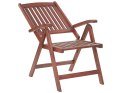 Zestaw 6 krzeseł ogrodowych drewno akacjowe z poduszkami szarymi TOSCANA Lumarko!