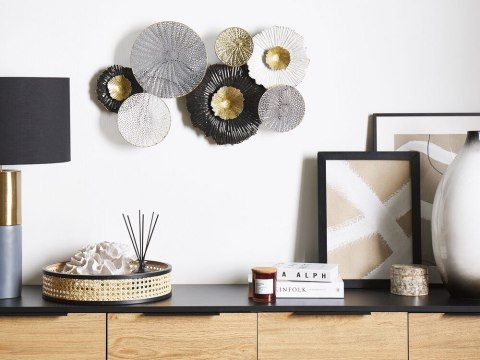 Dekoracja ścienna czarno-srebrna ZIRCONIUM