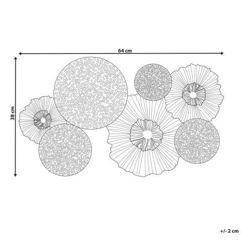 Dekoracja ścienna czarno-srebrna ZIRCONIUM