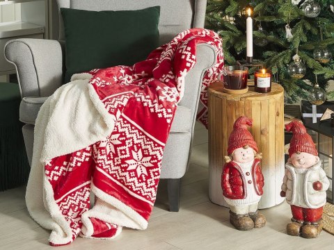 Koc 150 x 200 cm czerwony VANTAA