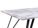 Stół do jadalni 150 x 80 cm efekt marmuru biało-czarny MOLDEN Lumarko!