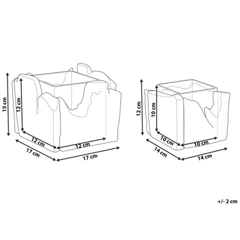 Zestaw 2 świeczników ciemne drewno PLATEROS