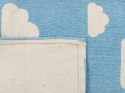 Dywan dziecięcy bawełniany motyw chmur 60 x 90 cm niebieski GWALIJAR Lumarko!