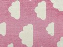 Dywan dziecięcy bawełniany motyw chmur 60 x 90 cm różowy GWALIJAR Lumarko!