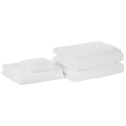 Komplet 4 ręczników bawełnianych frotte biały ATAI Lumarko!