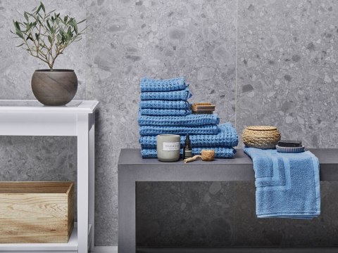 Komplet 9 ręczników bawełnianych niebieski AREORA