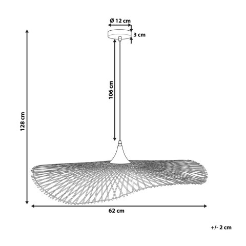 Lampa wisząca bambusowa 60 cm jasne drewno FLOYD