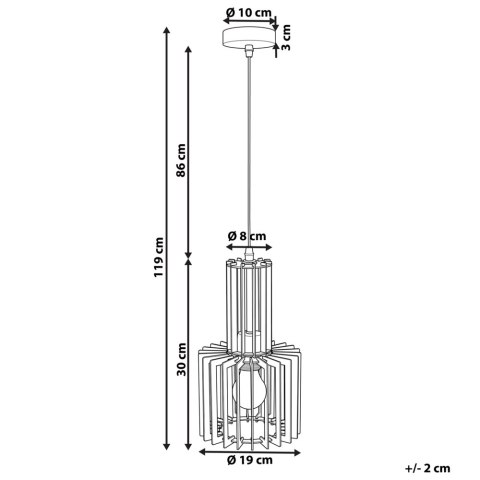 Lampa wisząca jasne drewno NIARI