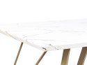 Stół do jadalni 150 x 80 cm efekt marmuru biało-złoty MOLDEN Lumarko!