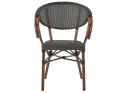 Zestaw 4 krzeseł ogrodowych ciemne drewno z szarym CASPRI Lumarko!