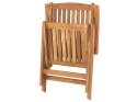 Zestaw 6 krzeseł ogrodowych składany drewniane z poduszkami grafitowymi JAVA Lumarko!