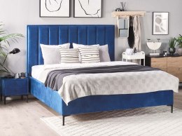Zestaw mebli do sypialni welur 160 x 200 cm niebieski SEZANNE Lumarko!