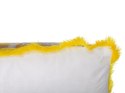 2 poduszki dekoracyjne z motywem zwierzęcym 45 x 45 cm żółte MANJU Lumarko!