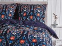 Komplet pościeli bawełnianej satynowej orientalny wzór 135 x 200 cm niebieski MADRONA Lumarko!