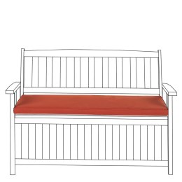 Poduszka na ławkę ogrodową 45 x 108 cm czerwona SOVANA Lumarko!