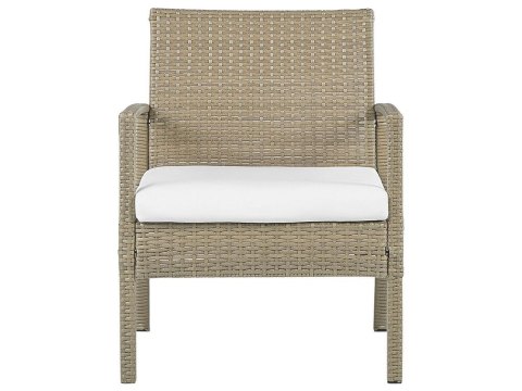 Zestaw ogrodowy z technorattanu 4-osobowy jasnobrązowy MARSALA