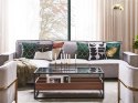 2 welurowe poduszki dekoracyjne w geometryczny wzór 45 x 45 cm wielokolorowe CAMPSIS Lumarko!
