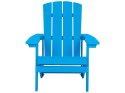 Krzesło ogrodowe z podnóżkiem niebieskie ADIRONDACK Lumarko!