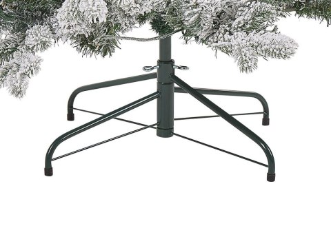 Ośnieżona sztuczna choinka ze światełkami 120 cm biała TATLOW