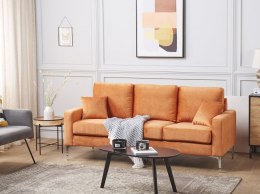 Sofa 3-osobowa welurowa pomarańczowa GAVLE Lumarko!