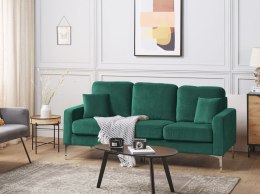 Sofa 3-osobowa welurowa zielona GAVLE Lumarko!