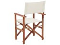 Zestaw 2 krzeseł ogrodowych akacjowy ciemne drewno z białym CINE Lumarko!