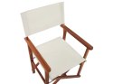 Zestaw 2 krzeseł ogrodowych akacjowy ciemne drewno z białym CINE Lumarko!