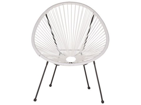 Zestaw 2 krzeseł z technorattanu biały ACAPULCO II